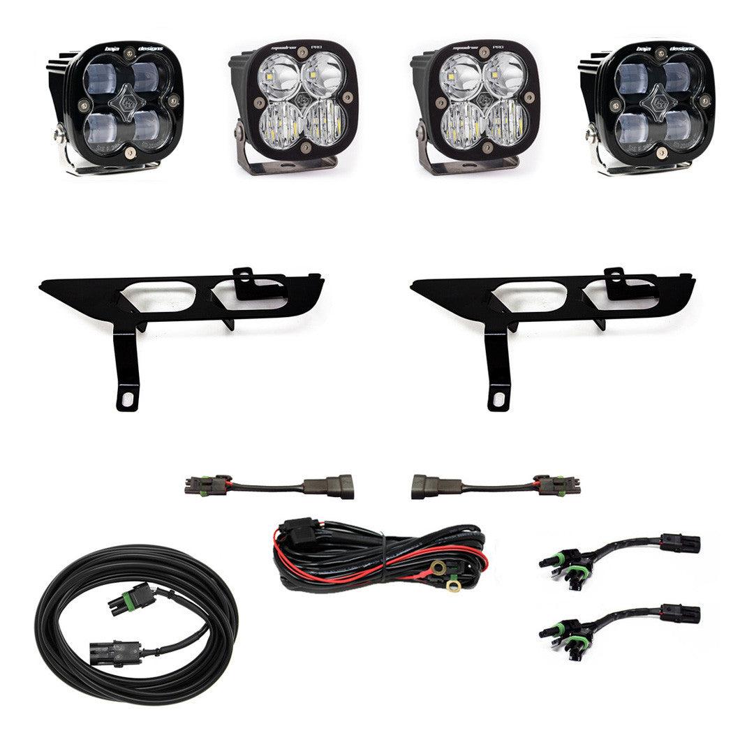 Baja Designs Ford Squadron SAE/Pro Fog Pocket Light Kit - Ford 2021-23 F-150; NOTE: w/o Daytime Running Lights (DRL)