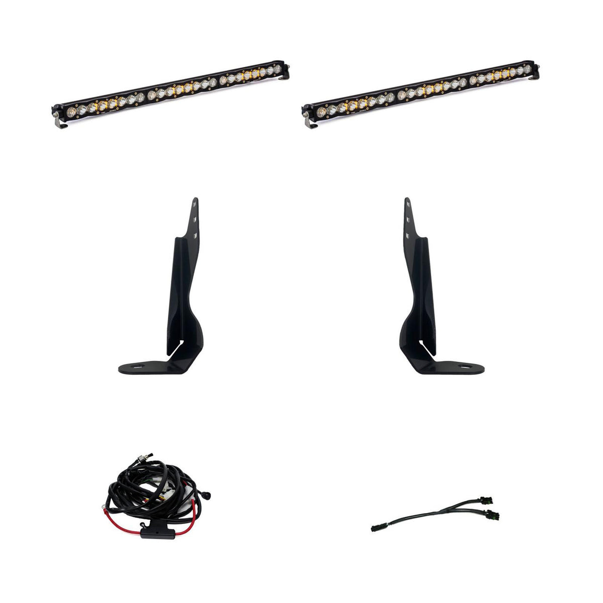 Baja Designs GMC S8 Dual 30 Inch Grille Light Bar Kit - GMC 2020-23 Sierra 2500HD/3500HD; NOTE: Exc. AT4
