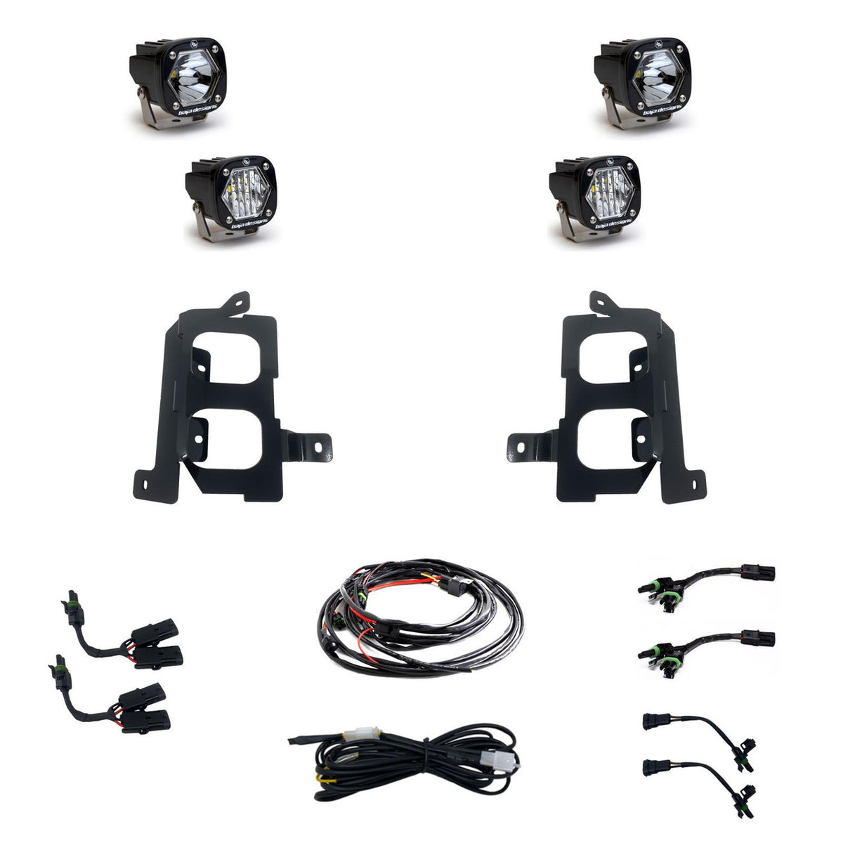 Baja Designs GMC S1 Dual Fog Pocket Light Kit - GMC 2020-23 Sierra 2500HD/3500HD