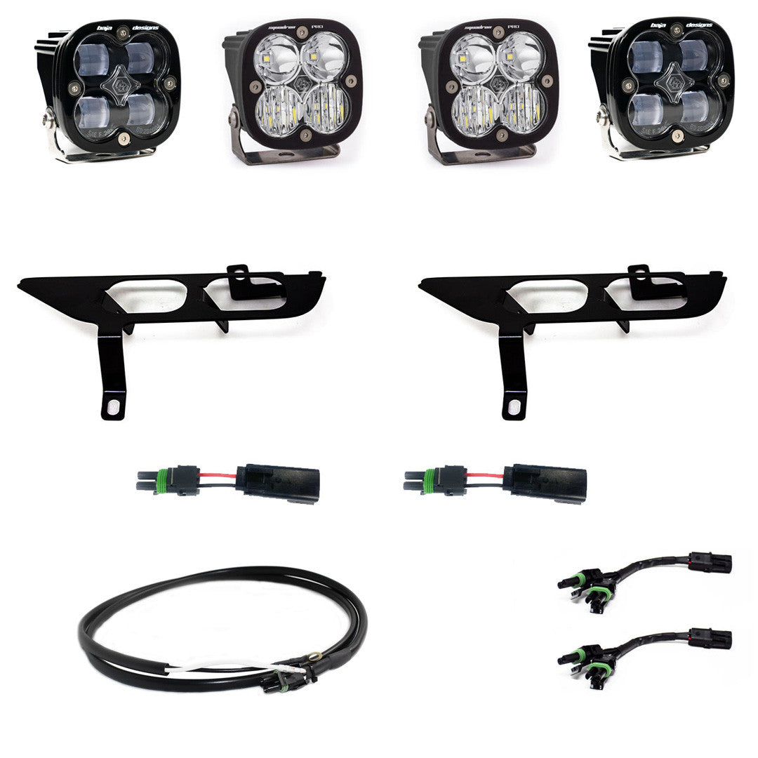 Baja Designs Ford Squadron SAE/Pro Fog Pocket Light Kit - Ford 2021-23 F-150; NOTE: w/ Daytime Running Lights (DRL)