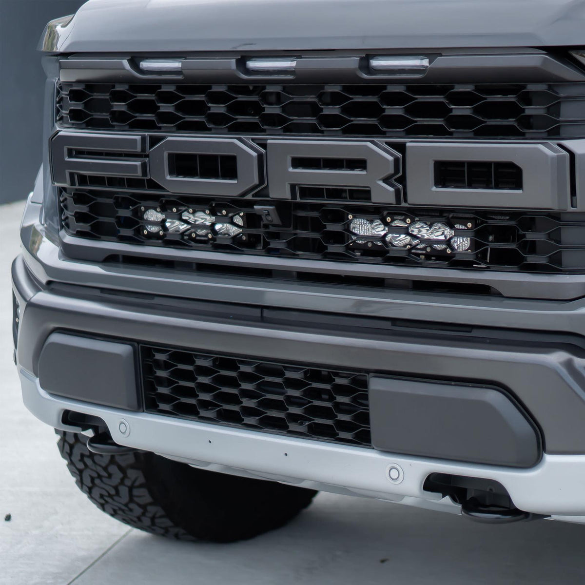 Baja Designs Ford OnX6+ 10 Inch Dual Behind Grille Light Bar Kit - Ford 2021-2026 F-150 Raptor, 2024-2026 F-150 Raptor 37/R