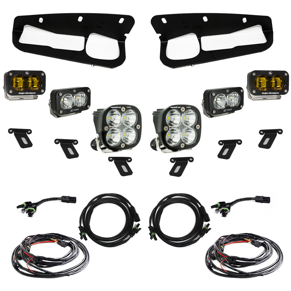 Baja Designs Ford Bronco S2 SAE “Pro” Fog Pocket Light Kit - Ford 2021-2026 Bronco; Steel Bumper