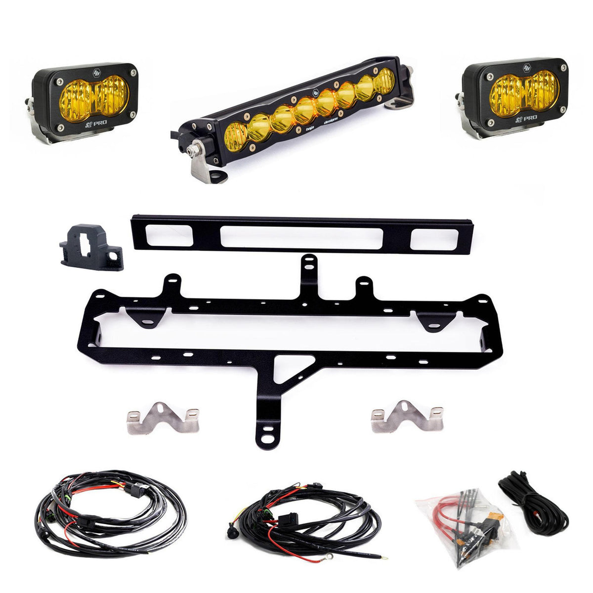 Baja Designs Toyota S8 10" Light Bar / S2 Pro TRD Pro Grille Conversion Light Kit - 2024-2026 Toyota Tacoma