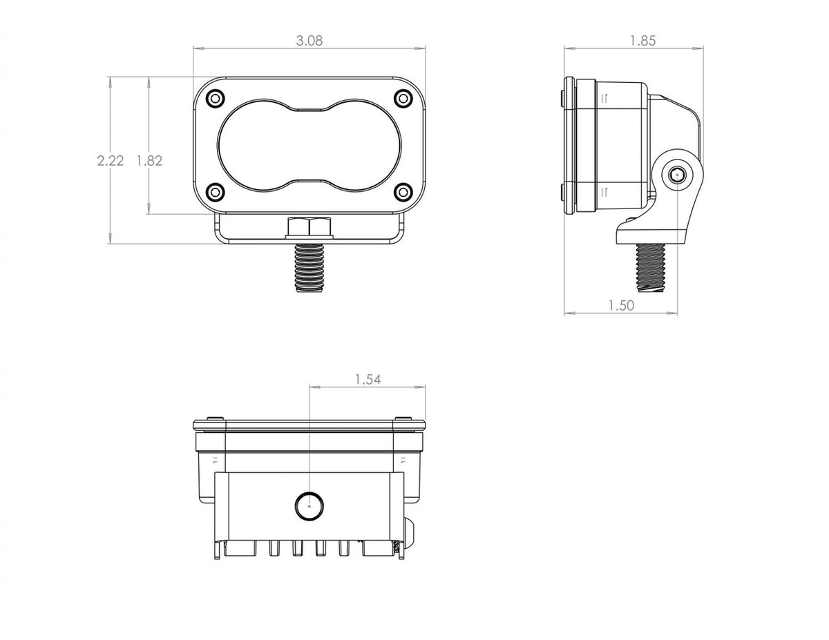 Baja Designs S2 Pro Black Flush Mount LED Auxiliary Light Pod