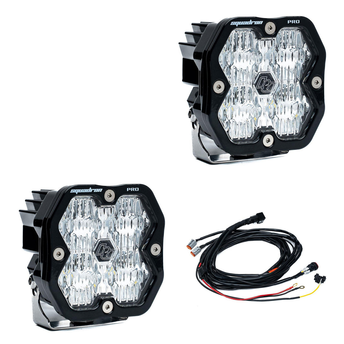 Baja Designs Squadron 2.0 Pro Black LED Auxiliary Light Pod Pair