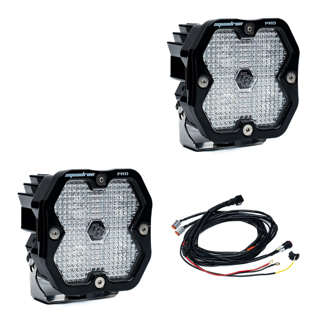 Baja Designs Squadron 2.0 Pro Black LED Auxiliary Light Pod Pair