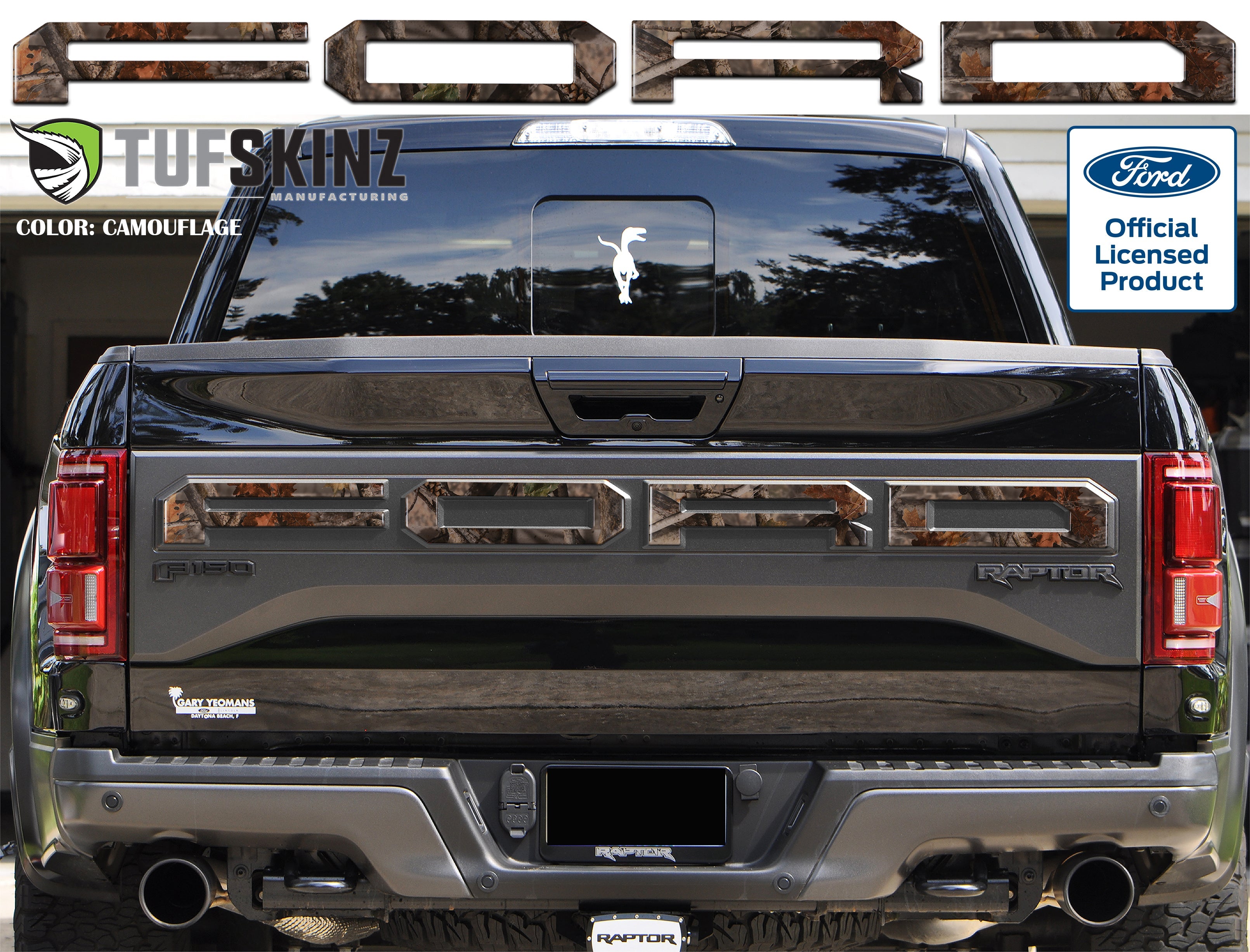 "FORD" Raptor Tailgate Overlays Fits 2019-2020 Ford F-150 2019-2020 Camouflage