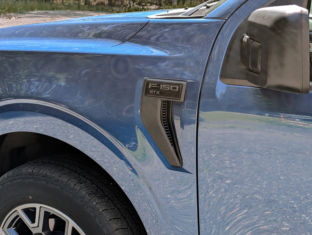 Tufskinz fender vent badge replacement for 2021-2027 Ford F-150