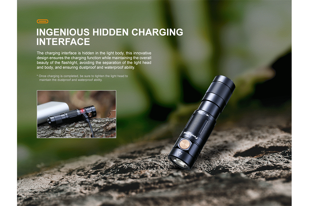 Fenix E09R Rechargeable High-Output Flashlight - 600 Lumens