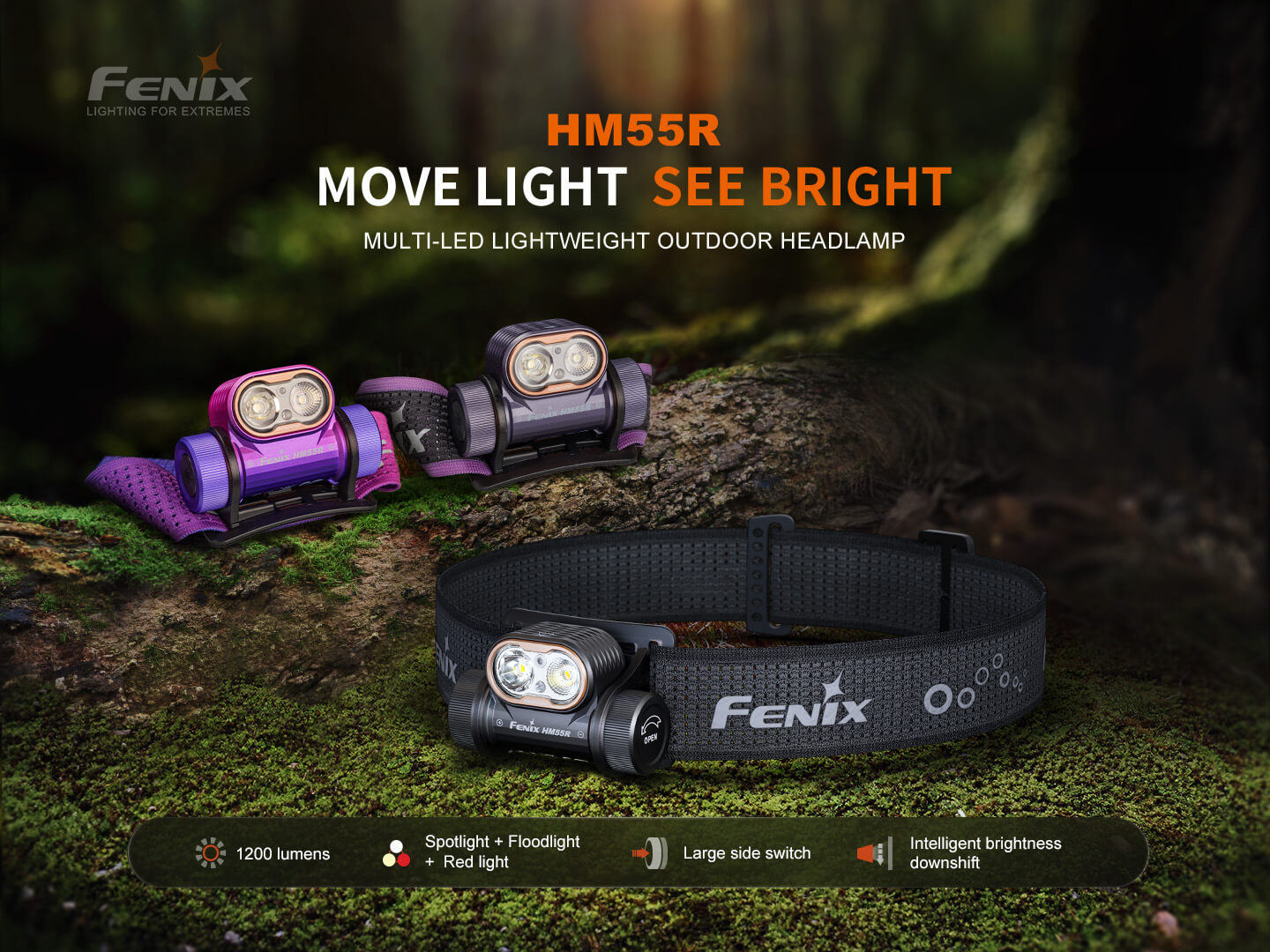 Fenix HM55R Lightweight Multi-LED Headlamp