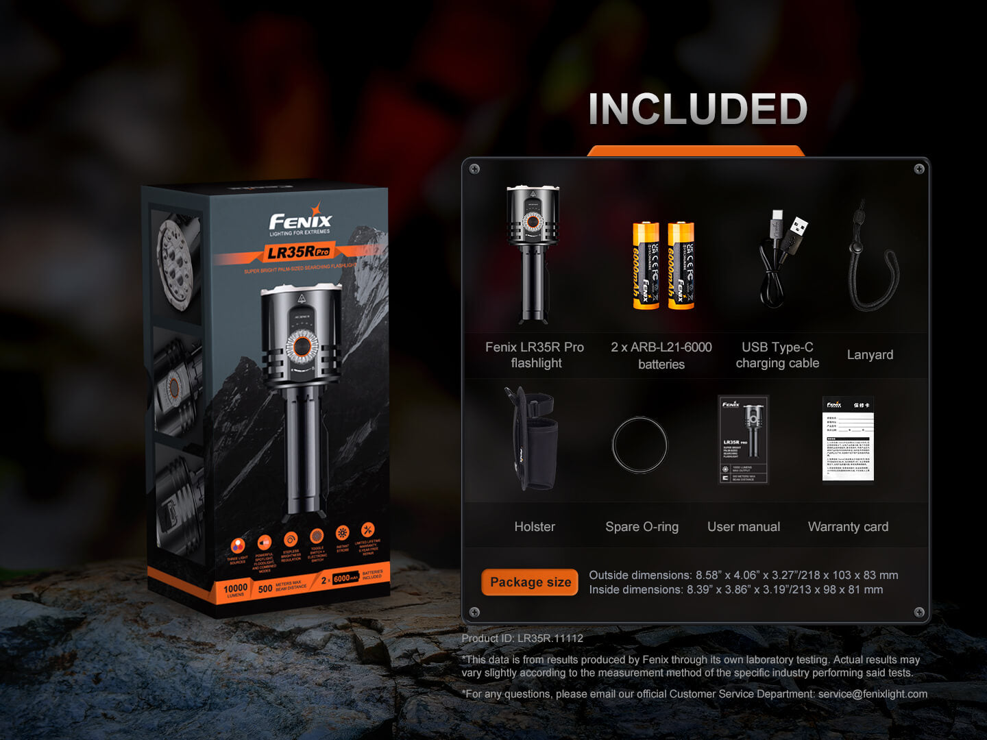 Fenix LR35R PRO Rechargeable Palm-Sized Searchlight