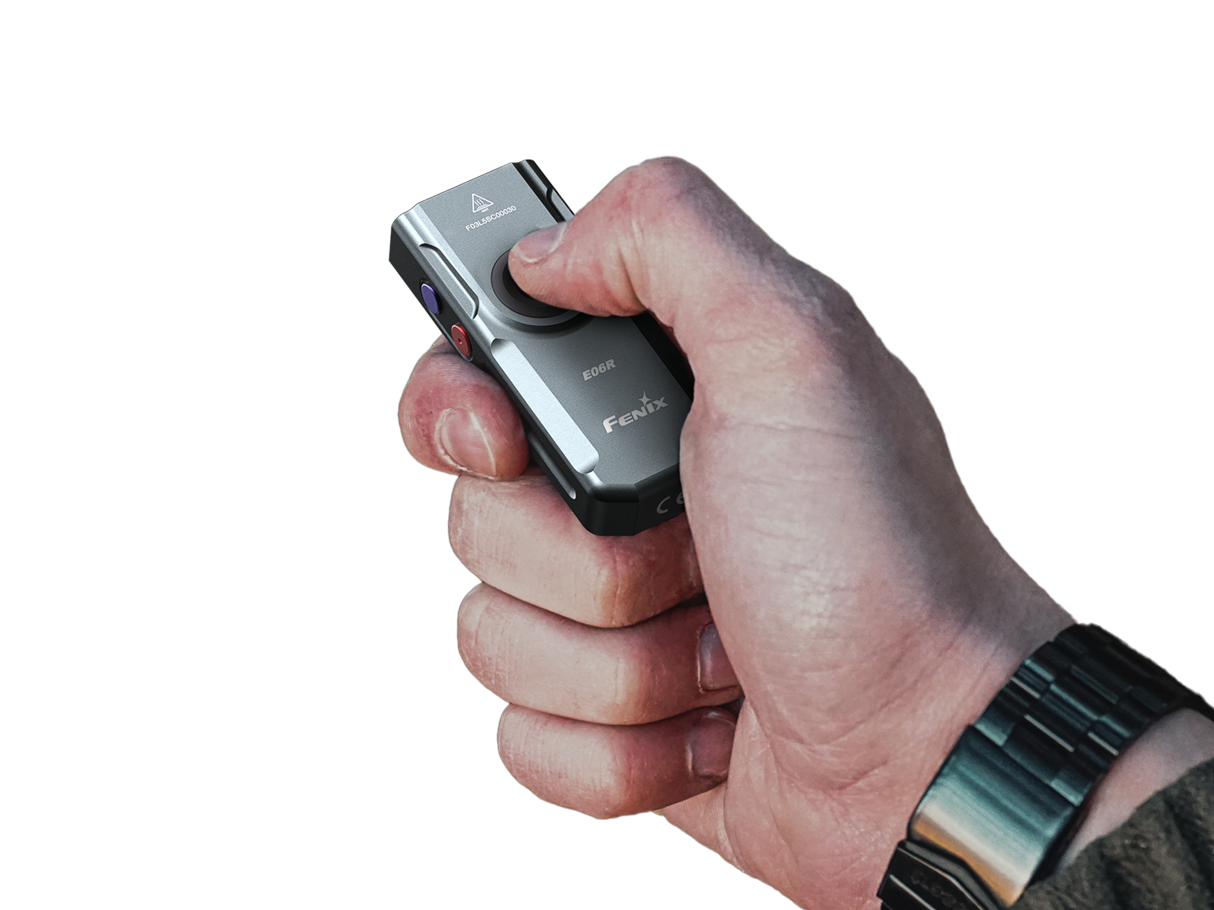 Fenix E06R Keychain Light with White, UV, and Red Laser Lights