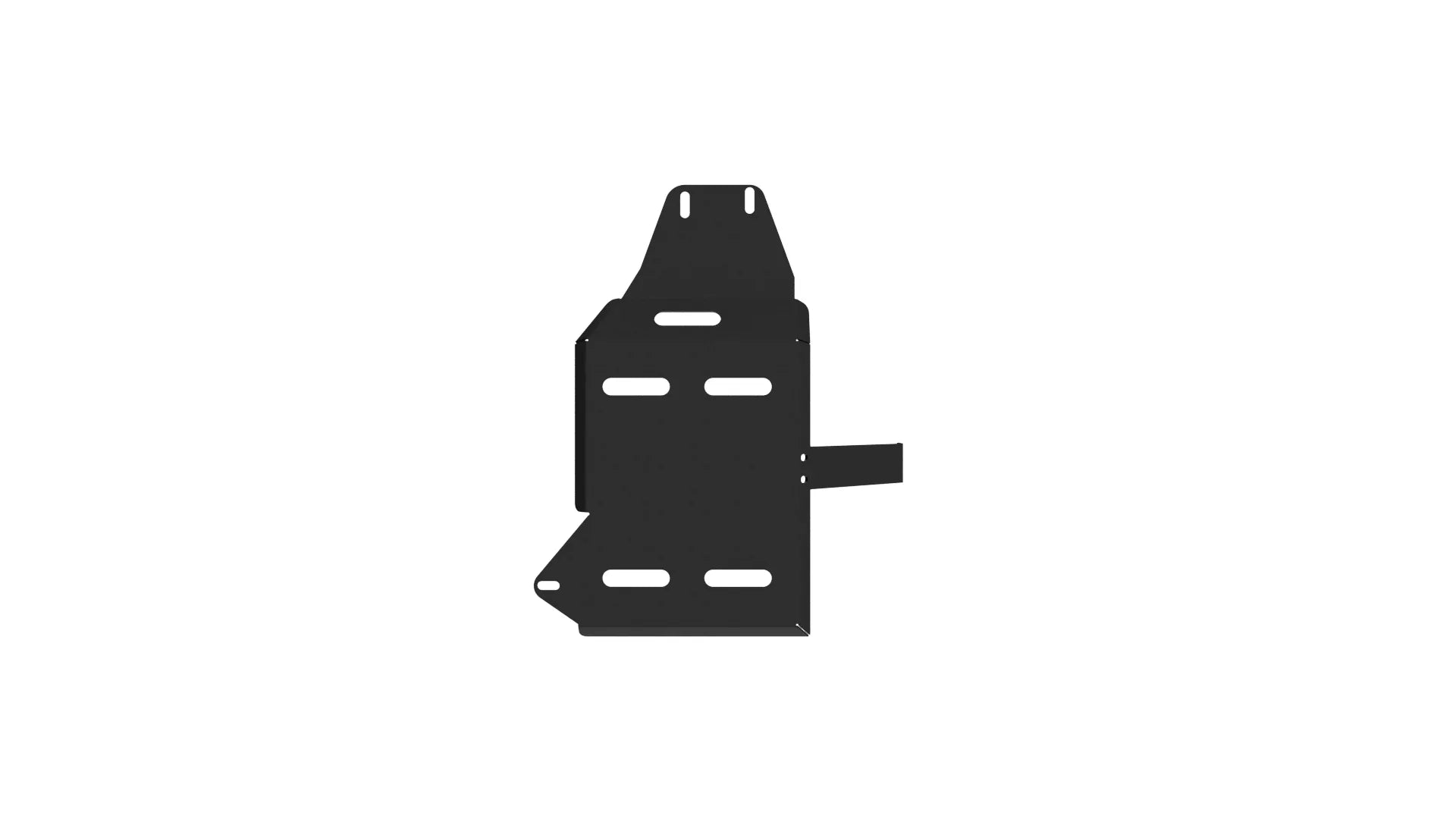 Black steel skid plate for Ford Bronco off-road and overlanding vehicle protection