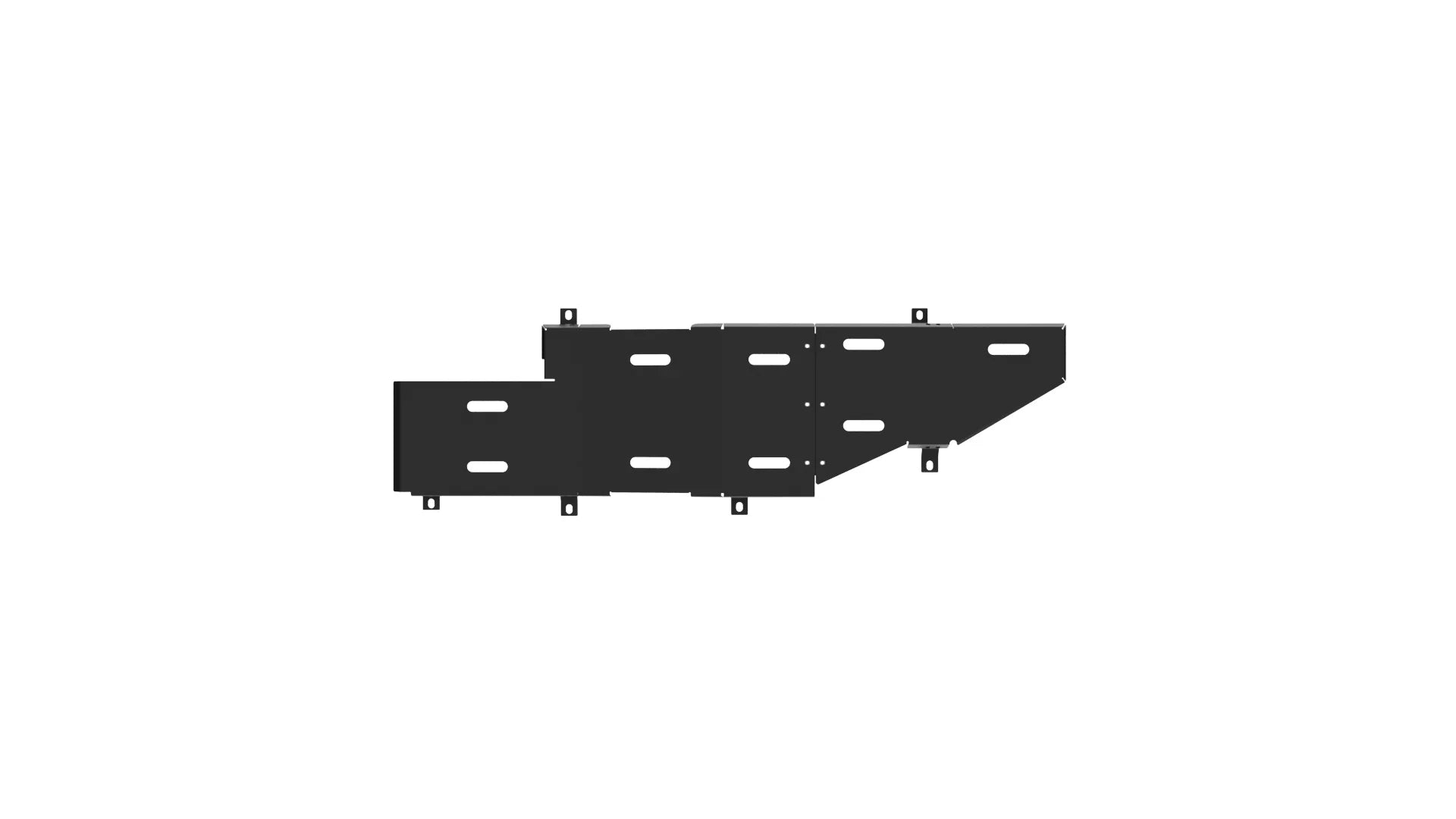 Black steel modular cargo panel for Ford Bronco overlanding vehicle storage