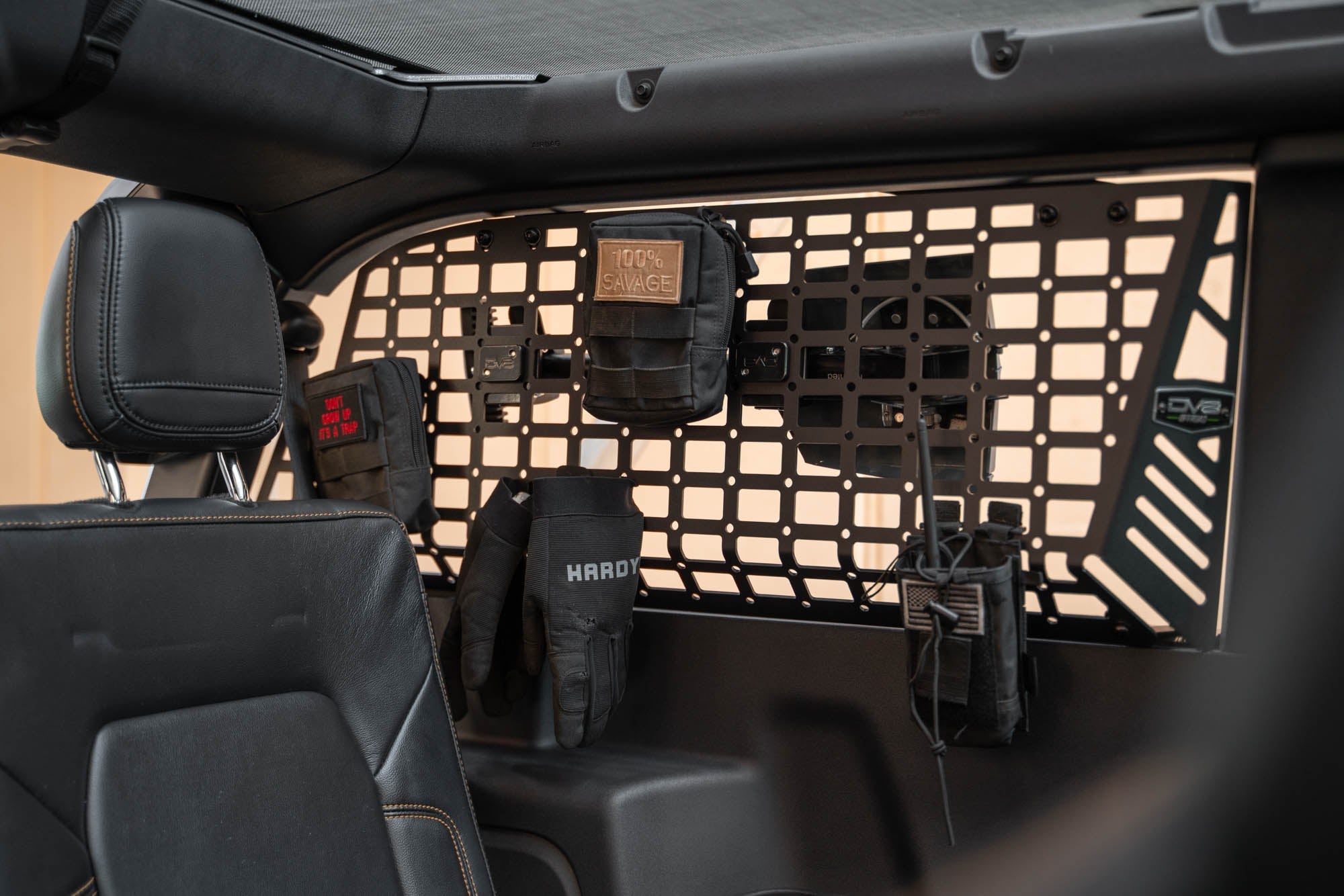Ford-Bronco-2-Door-Rear-Window-Pocket-Molle-Panels-Installed-3 - NVMOS