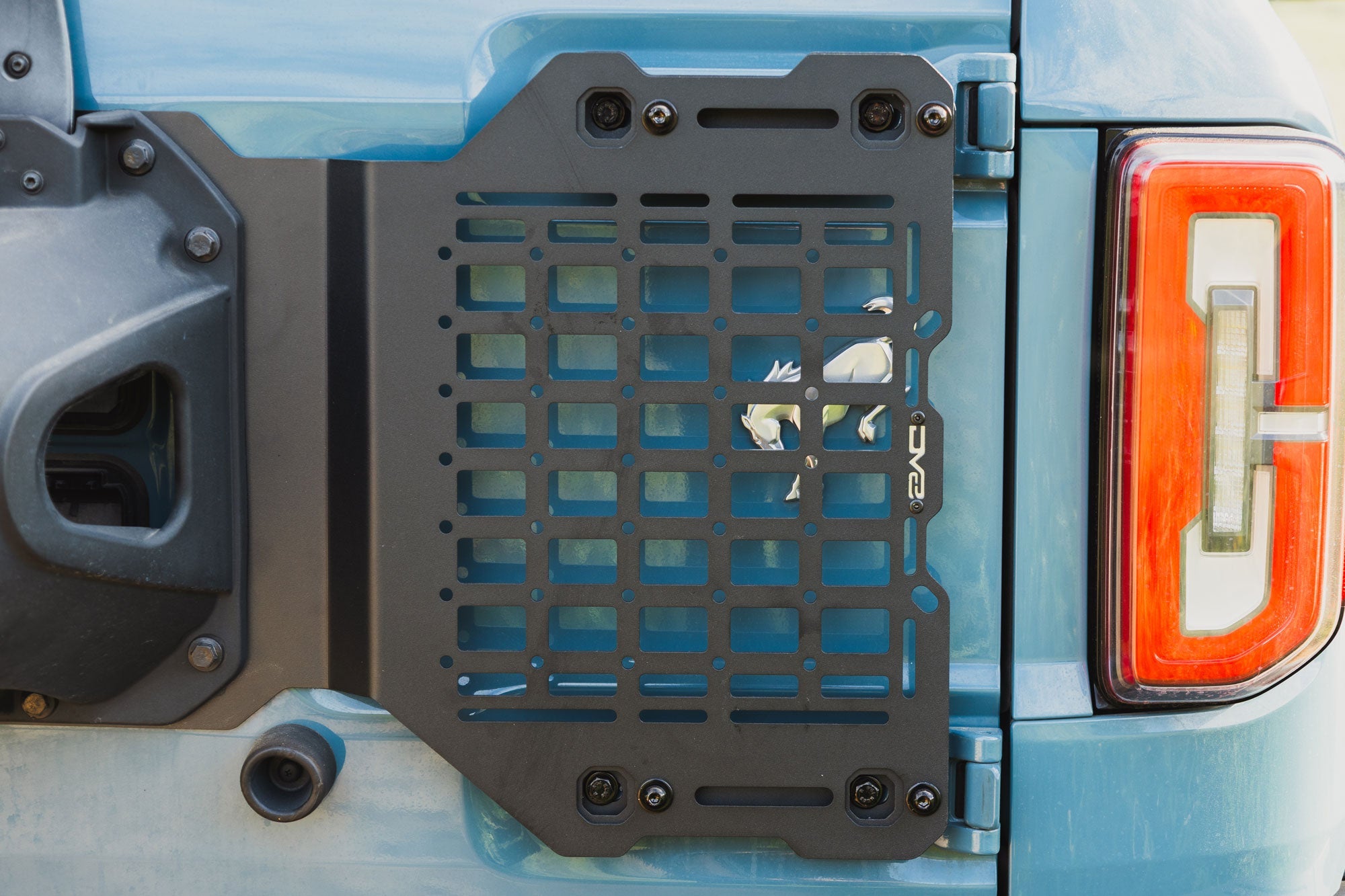 Ford-Bronco-Tailgate-Reinforcement-Molle-Panel-Installed-2 - NVMOS
