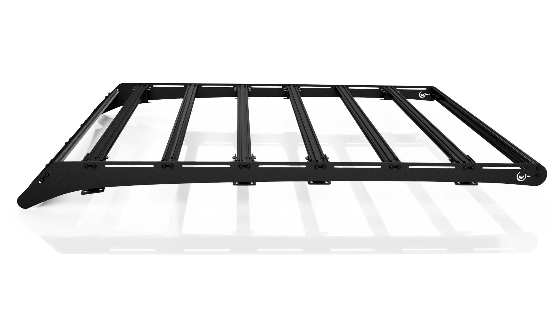 Ford Raptor exterior roof rack assembly, black metal, overland vehicle accessory