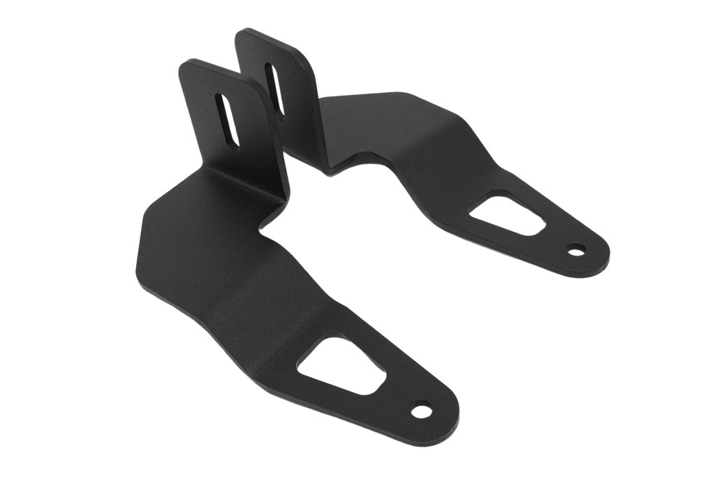 Black steel roof rack LED light bar mounting brackets for off-road vehicles