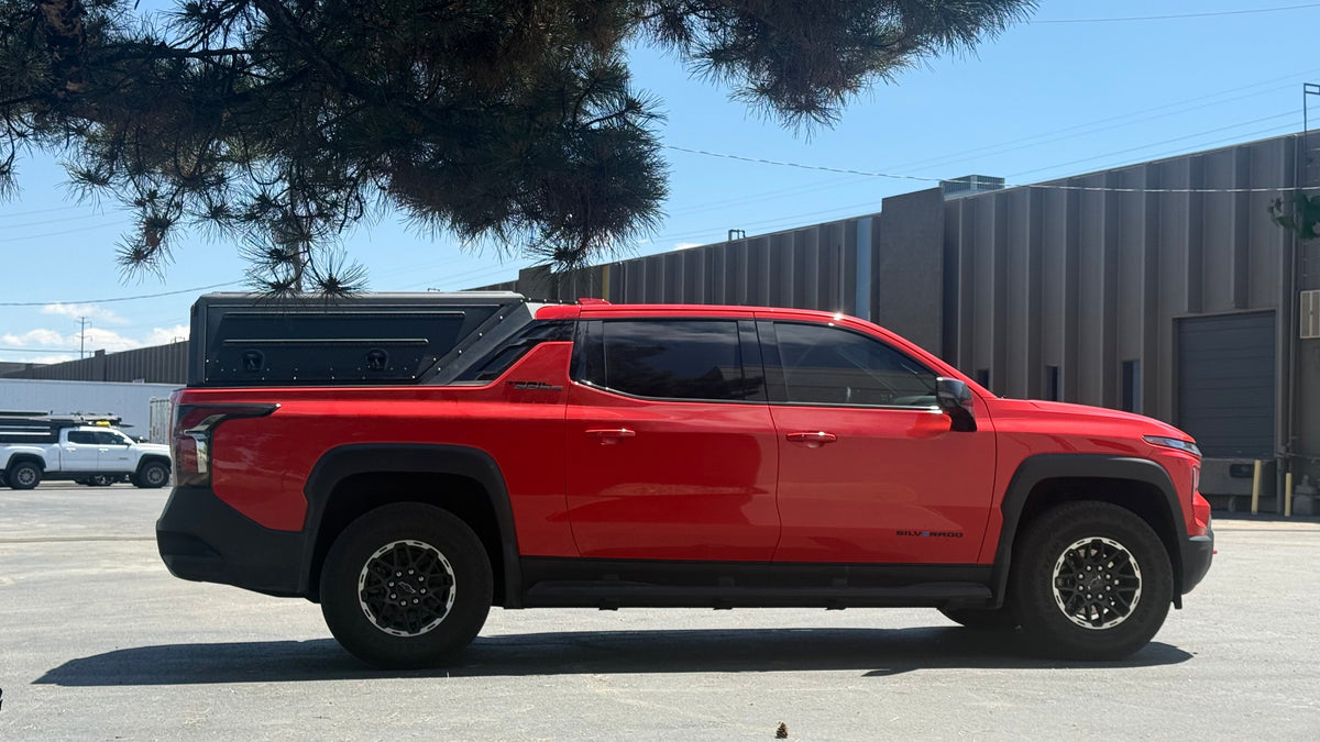 Dirtbox Overland EV truck topper for Chevy Silverado EV and GMC Sierra EV
