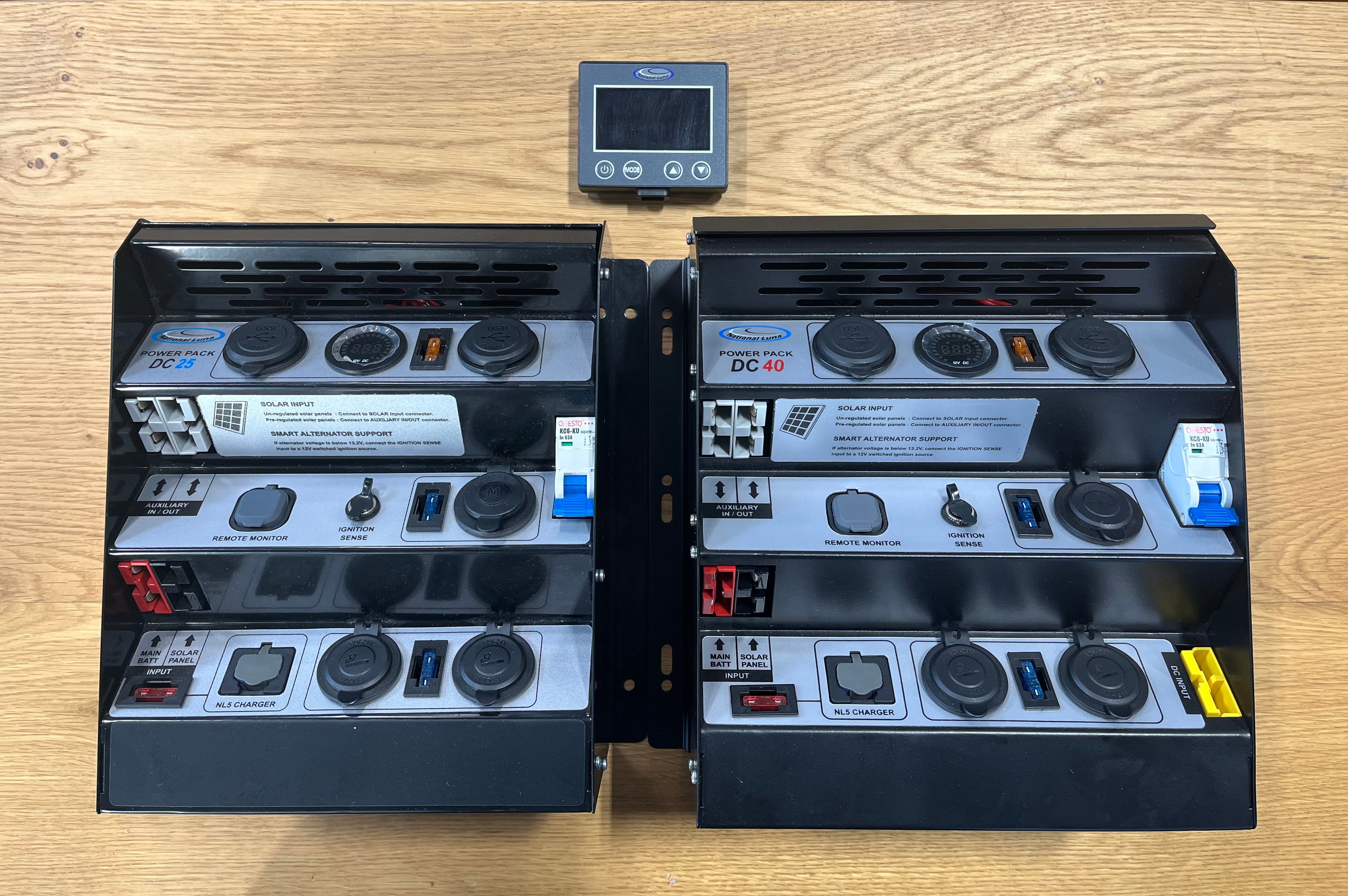 Cargador de batería dual Equipt NLDC-M2 con monitor remoto