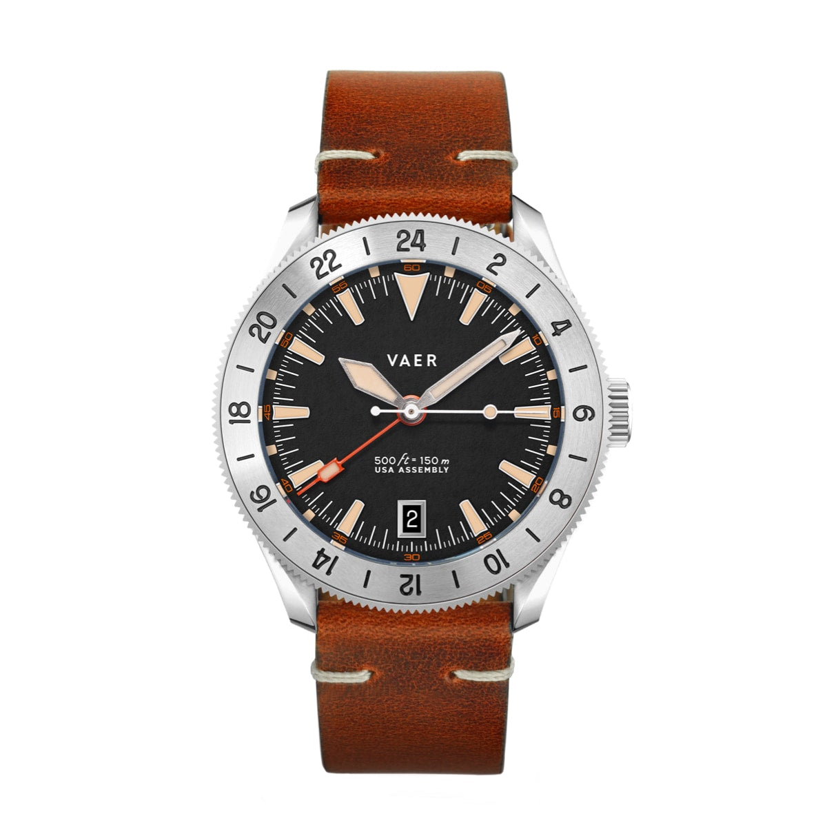 VAER G2 Pacific Steel GMT Mens Watch - 39mm USA