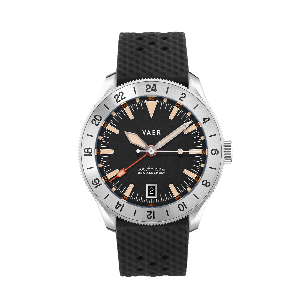 VAER G2 Pacific Steel GMT Mens Watch - 39mm USA