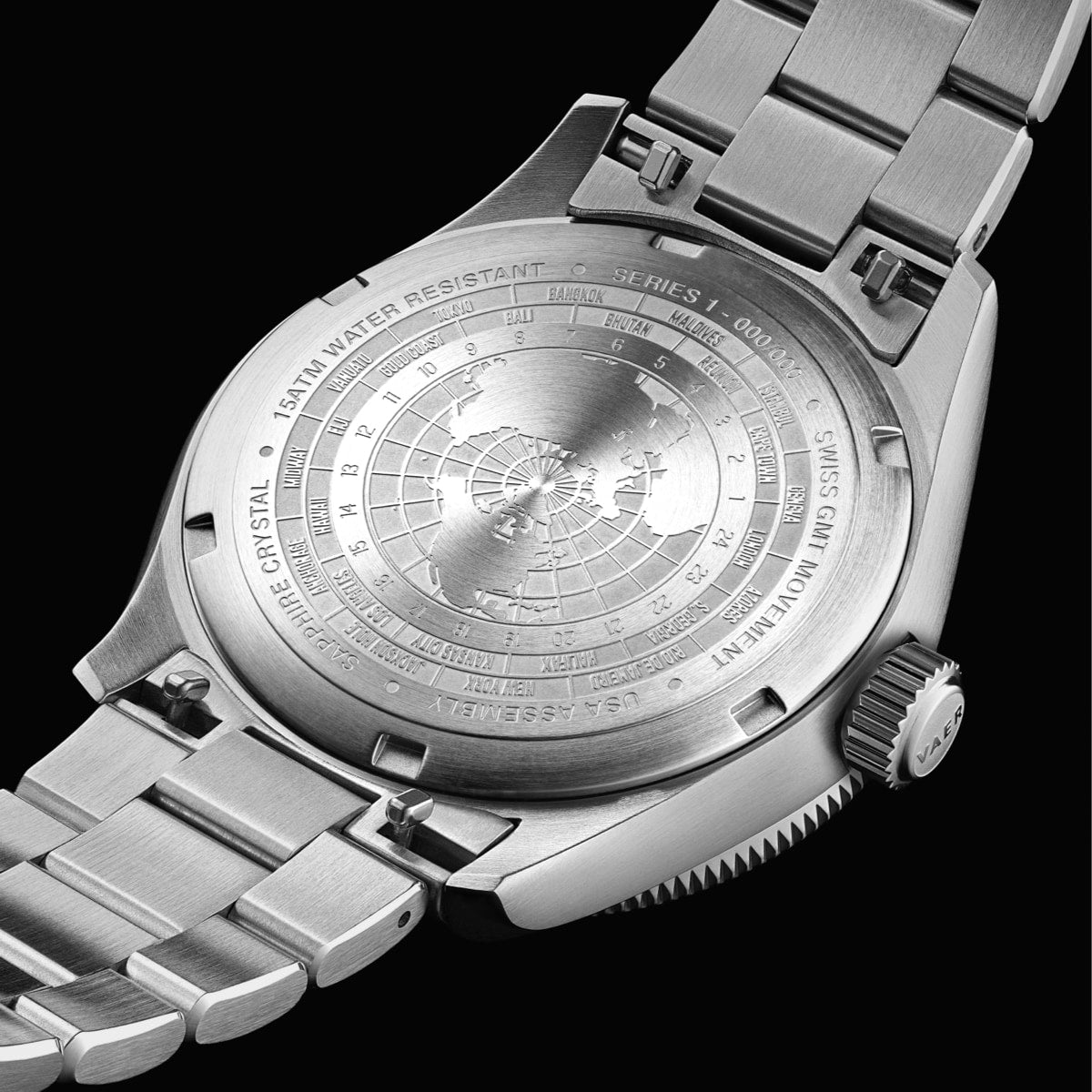 VAER G2 Pacific Steel GMT Mens Watch - 39mm USA