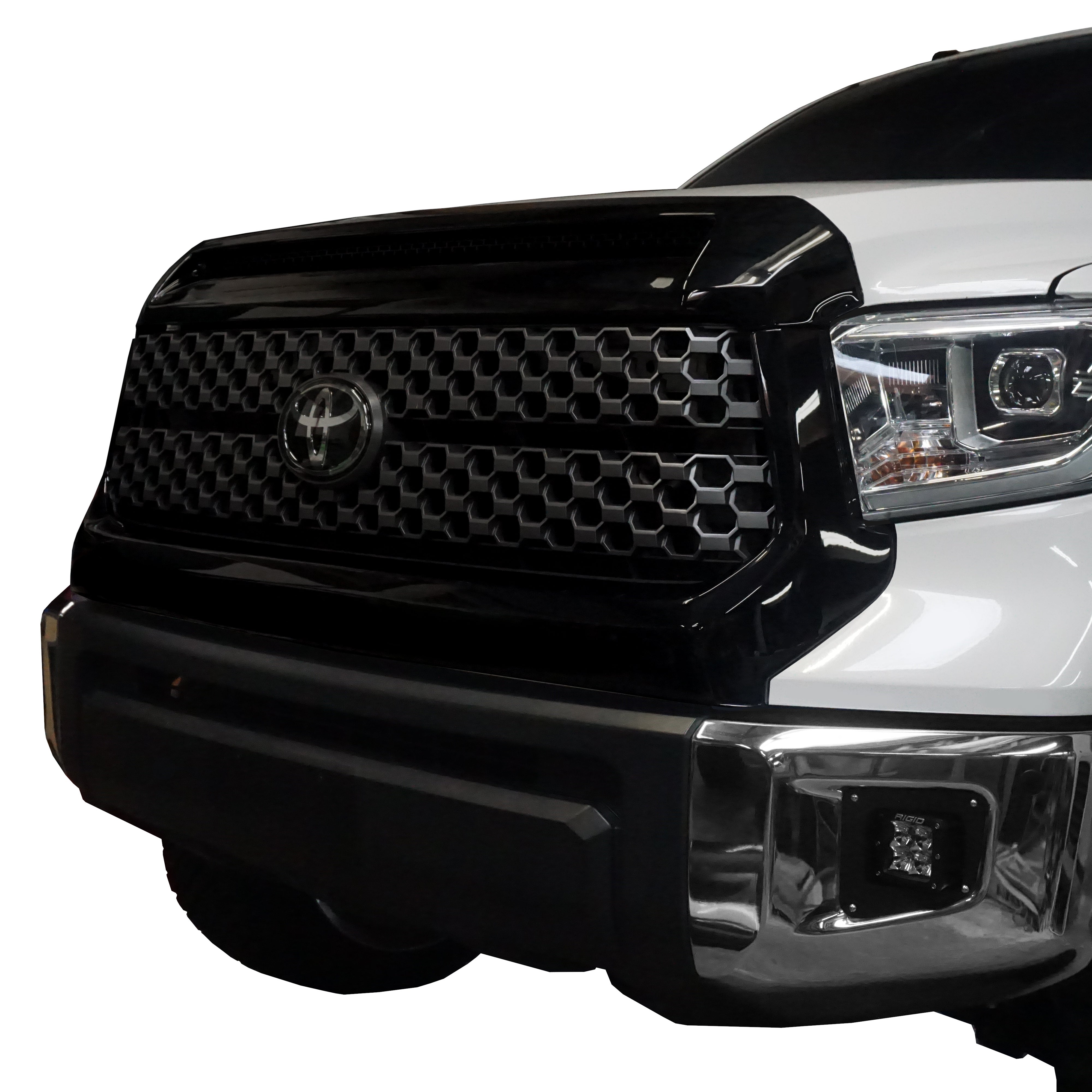 2014-2021 Toyota Tundra Grille Surround and Hood Bulge Overlay - Chrome Delete Kit Chrome Delete Kit Gloss Black