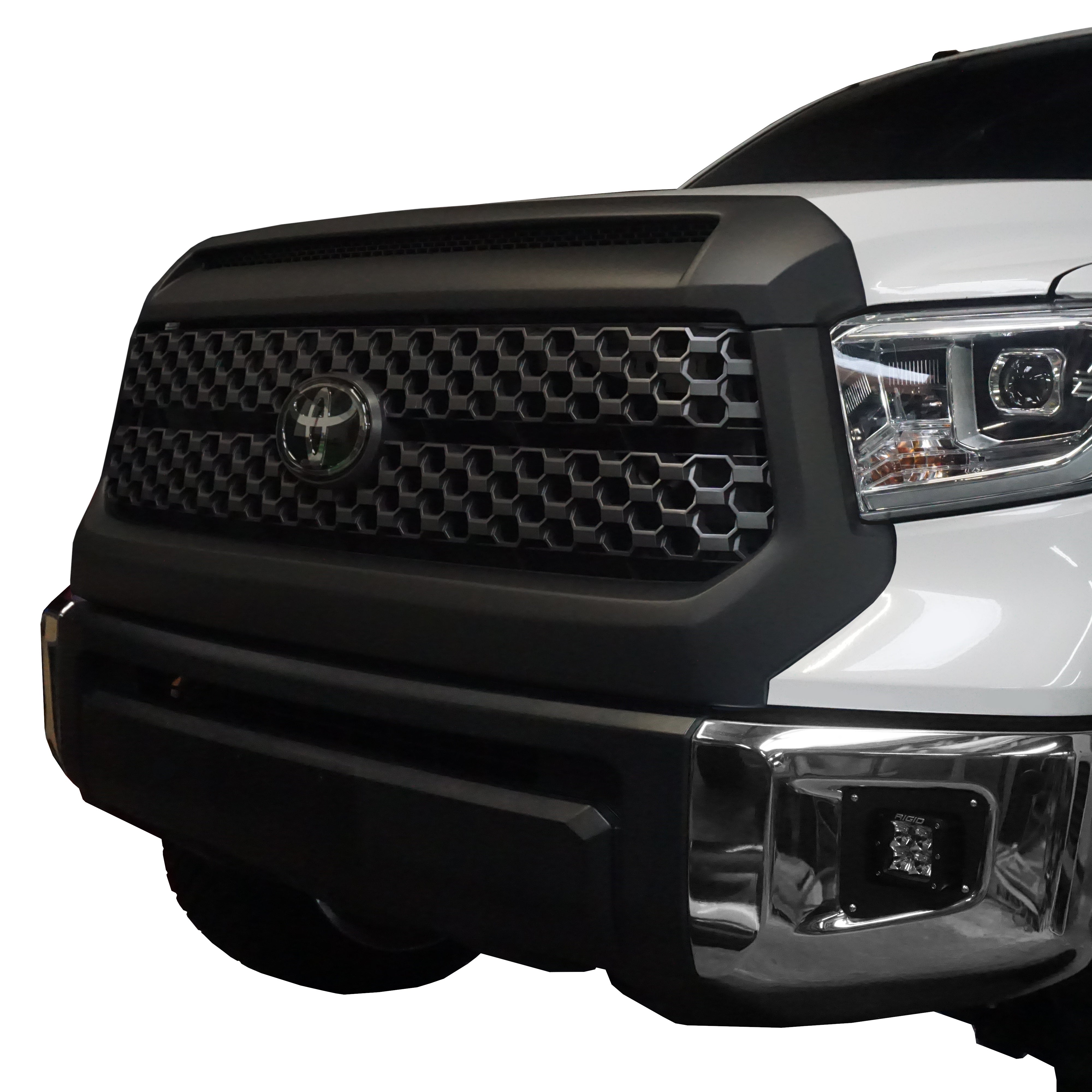 2014-2021 Toyota Tundra Grille Surround and Hood Bulge Overlay - Chrome Delete Kit Chrome Delete Kit Matte Black