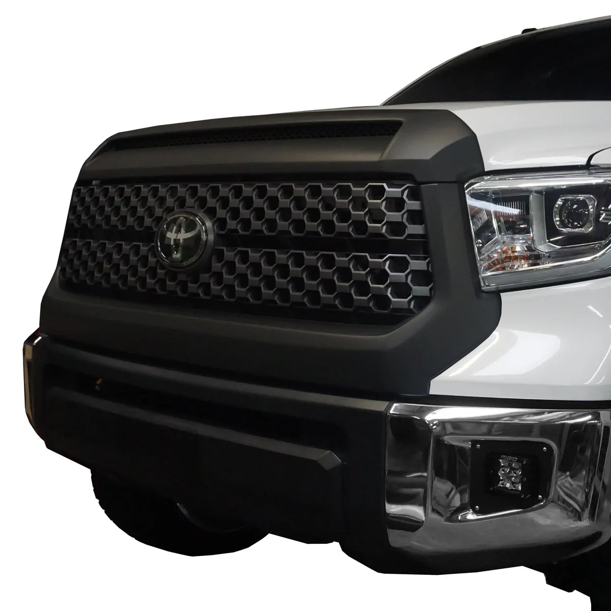 Cali Raised 2014-2021 Toyota Tundra Grille Surround and Hood Bulge Overlay - Chrome Delete Kit