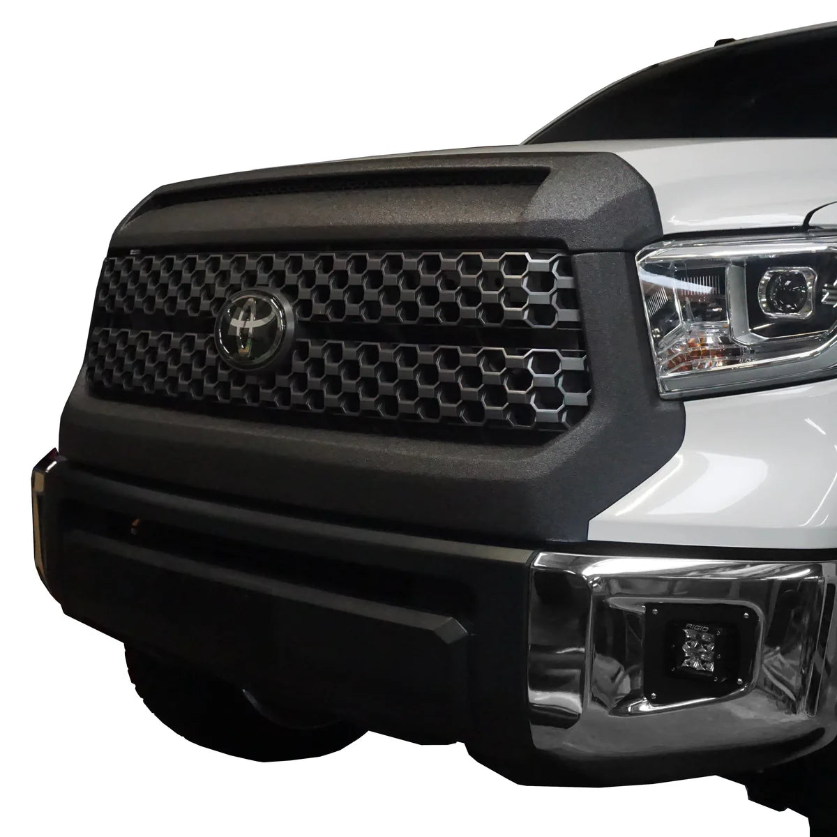 Cali Raised 2014-2021 Toyota Tundra Grille Surround and Hood Bulge Overlay - Chrome Delete Kit