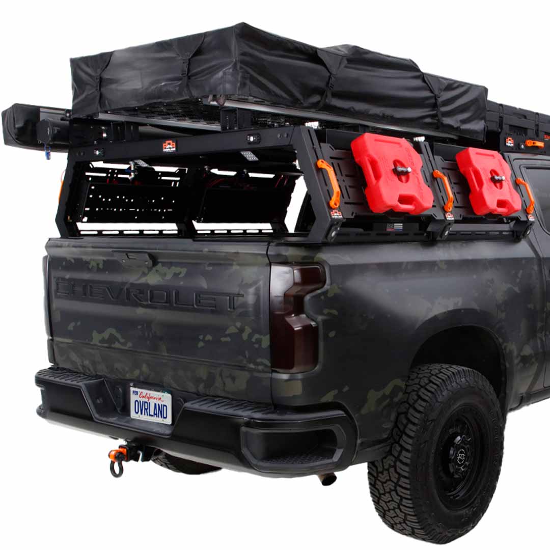 Ruff Rax modular steel bed rack with MOLLE panels for Chevy Silverado / GMC Sierra 2500 / 3500 HD 6.9 ft bed (2020-2027)