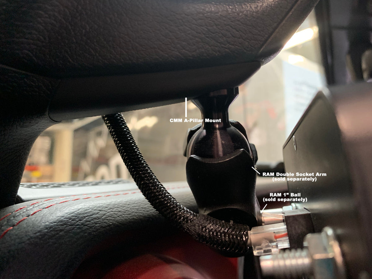 Baja Designs CMM A-pillar 1-inch ball mount for 2018-2023 Jeep Wrangler JL and Gladiator