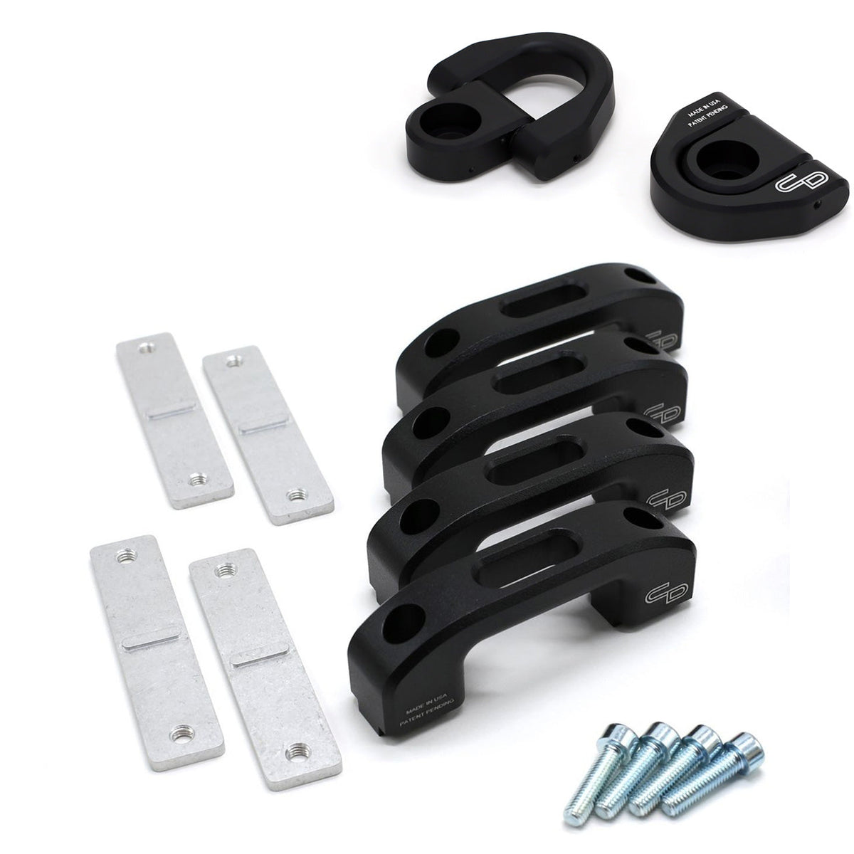 Charvonia Design complete billet tie-down system for Jeep Gladiator