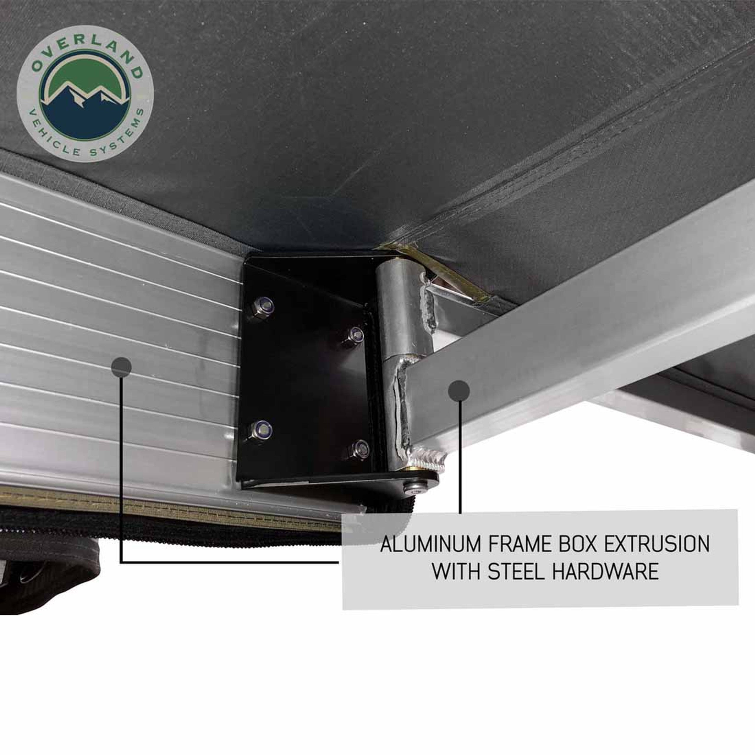 HD Nomadic 180 Degree Awning - Dark Grey with Black Travel Cover Universal