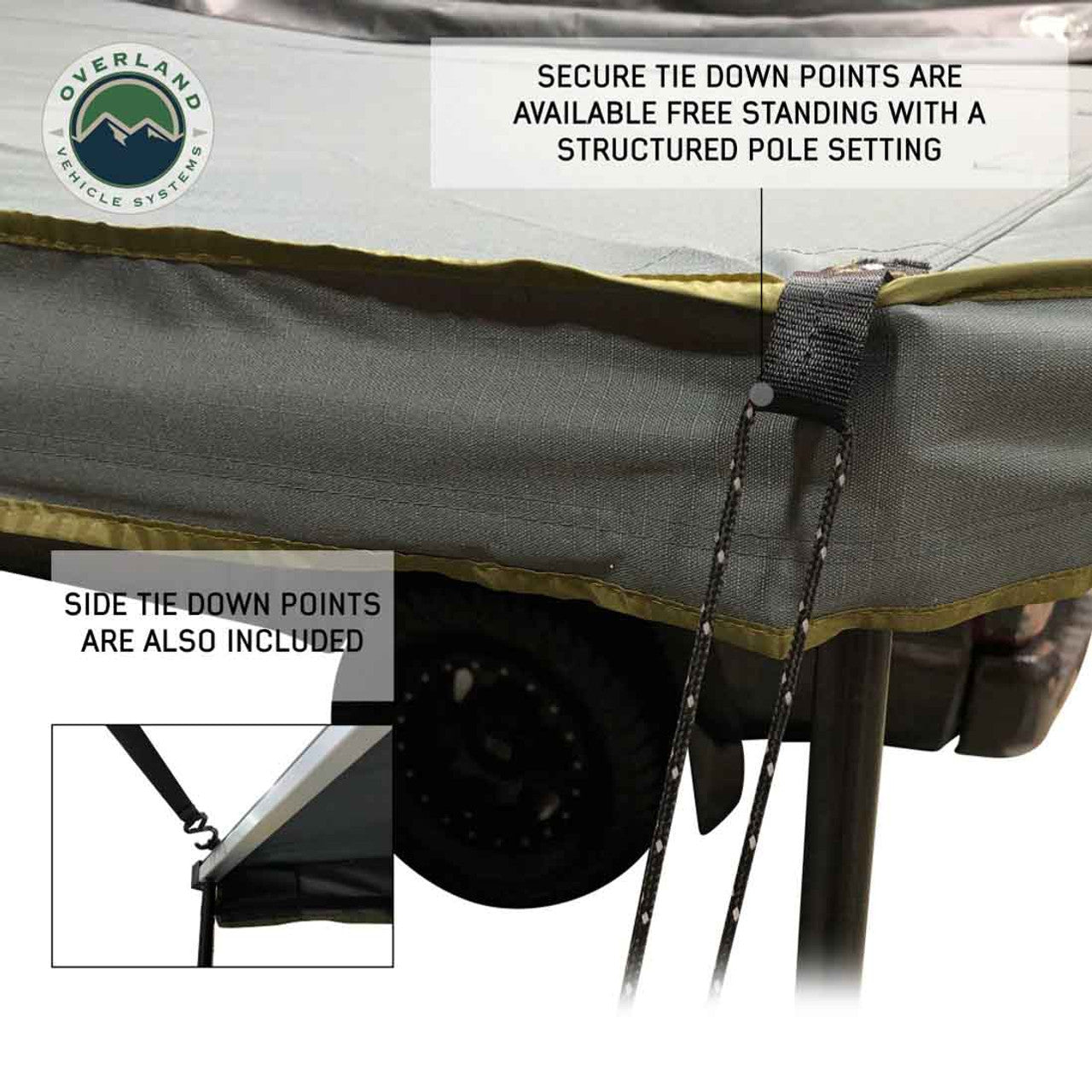 HD Nomadic 270 LT Awning - Dark Gray With Black Travel Cover Universal