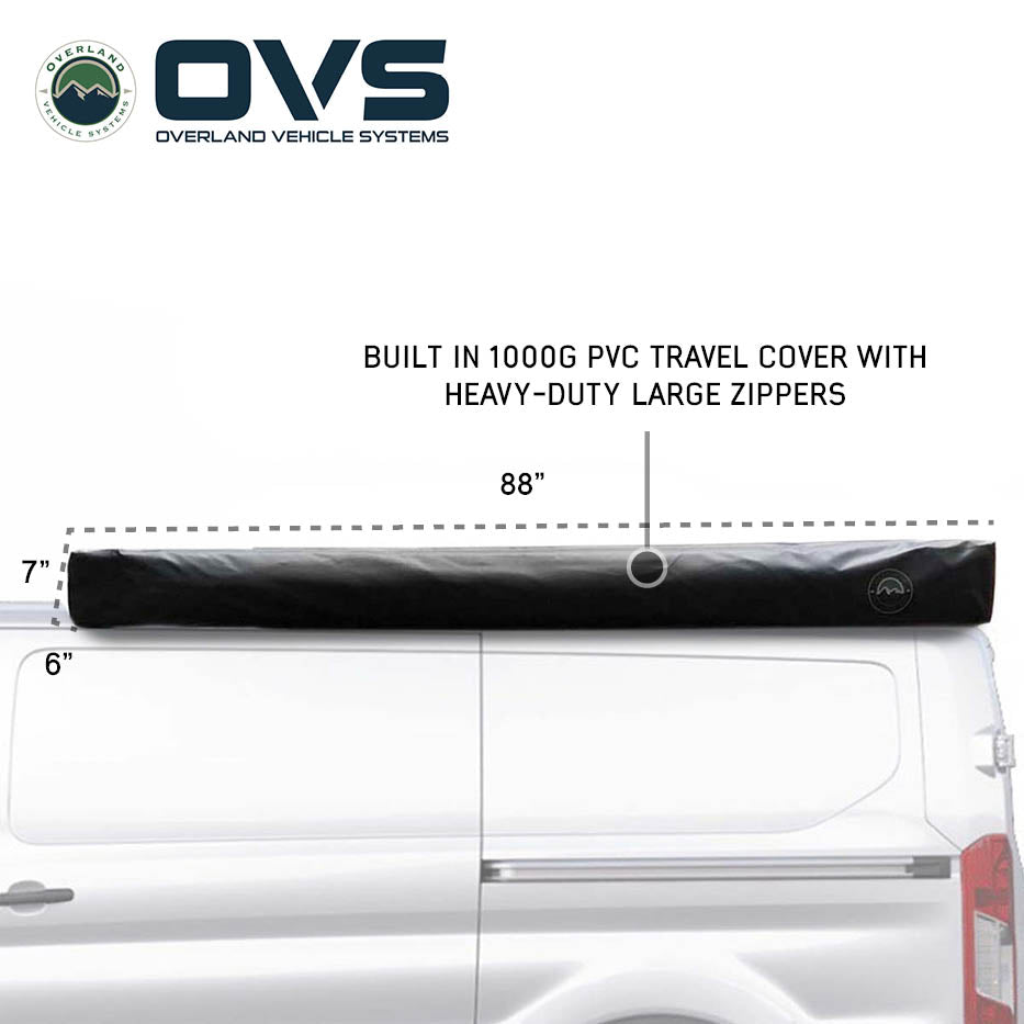 Overland Vehicle Systems HD Nomadic 270 driver side awning for mid-high roof vans - view 8
