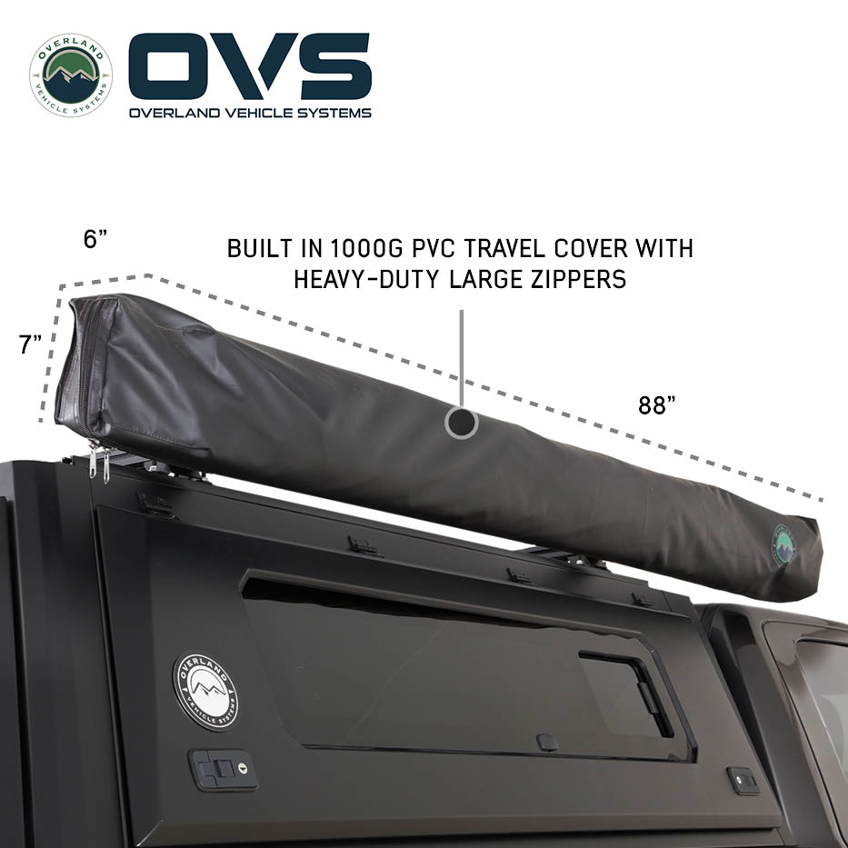 Overland Vehicle Systems HD Nomadic 270 degree awning, passenger side, dark gray - view 9