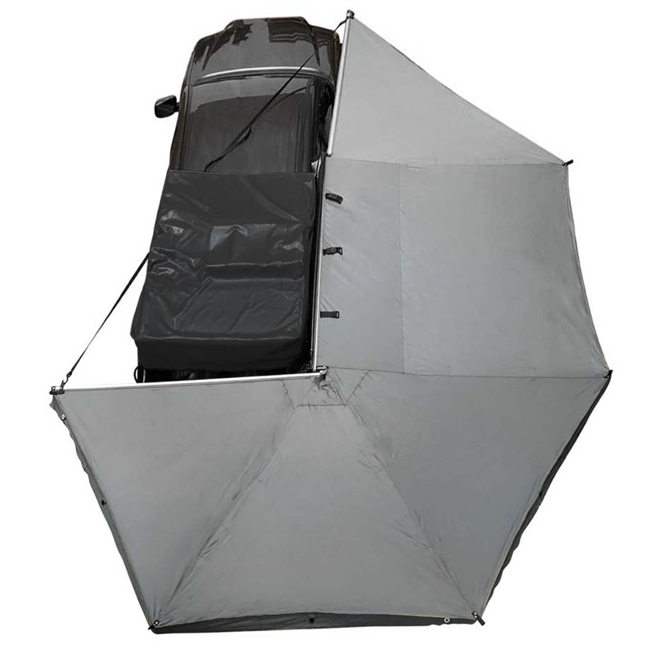 Overland Vehicle Systems HD Nomadic 270 degree awning, passenger side, dark gray