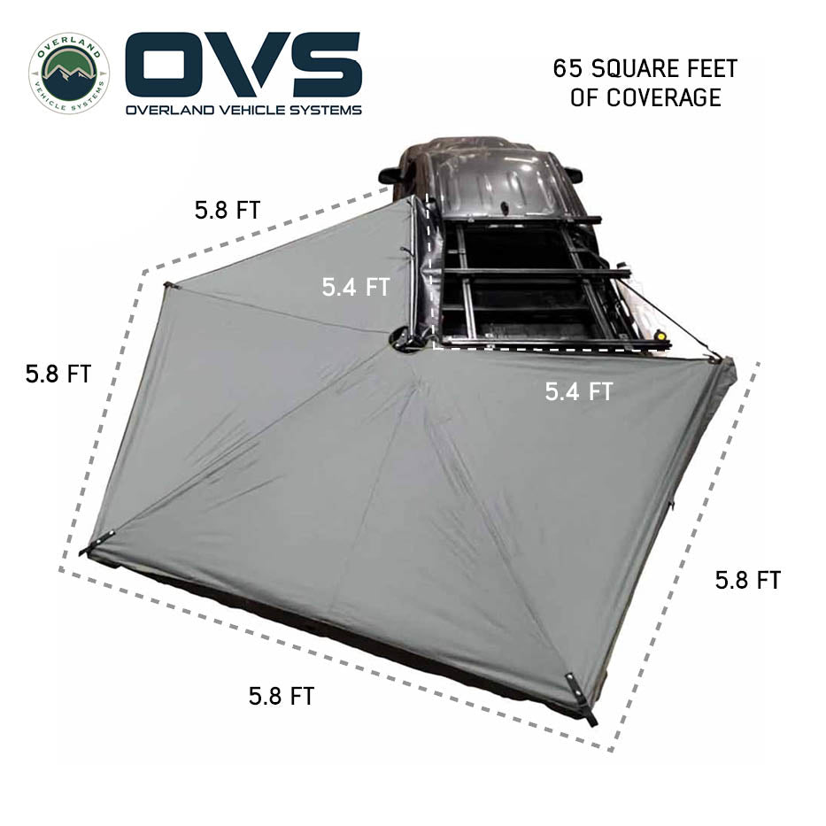 Overland Vehicle Systems HD Nomadic 270 LTE awning driver side - view 3