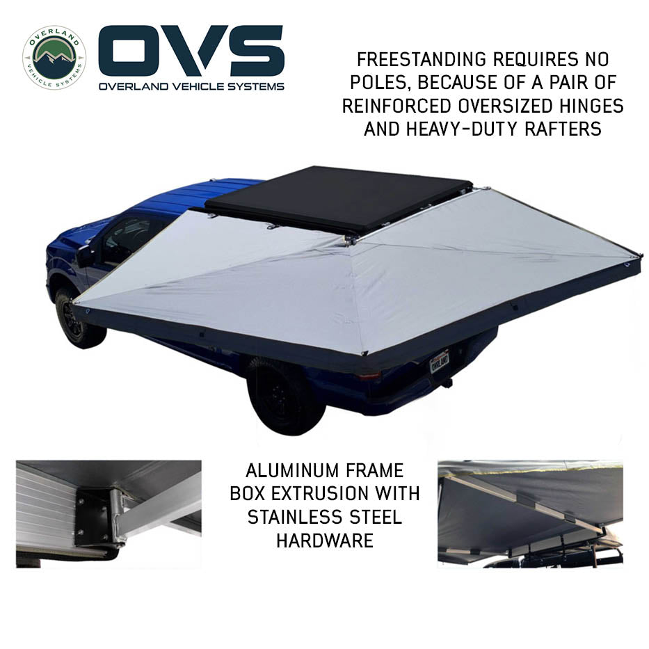 Overland Vehicle Systems HD Nomadic 270 LT awning, driver side, dark gray - view 5