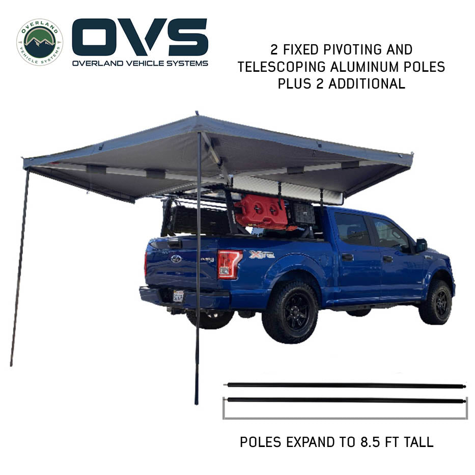 Overland Vehicle Systems HD Nomadic 270 LT awning, passenger side, dark gray - view 2