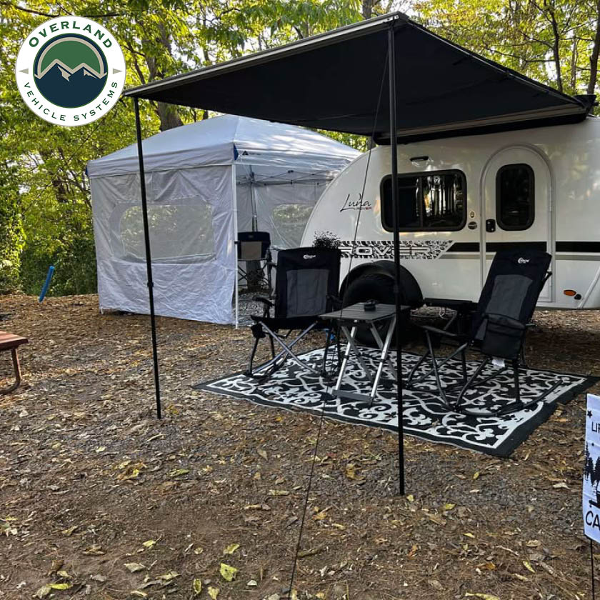 Overland Vehicle Systems HD Nomadic 90 degree awning in grey with black travel cover - view 8