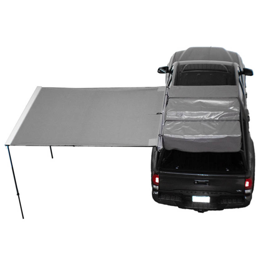 Overland Vehicle Systems HD Nomadic 90 degree awning in grey with black travel cover