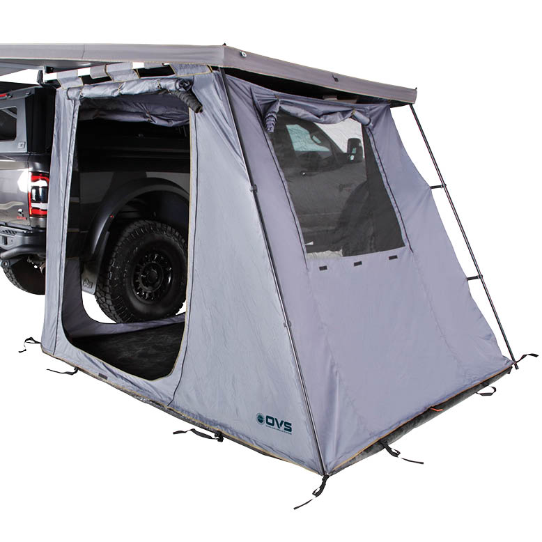 OVS HD Nomadic 270/180 degree awning annex room enclosure, grey body, green trim