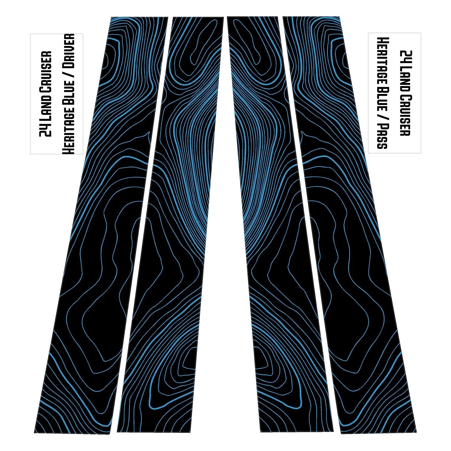 Topographic B Pillar Overlays - 2024+ Land Cruiser / GX 550