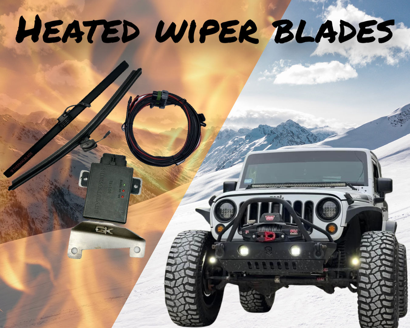 Heated Wiper Blades Kit for Jeep JK Wrangler
