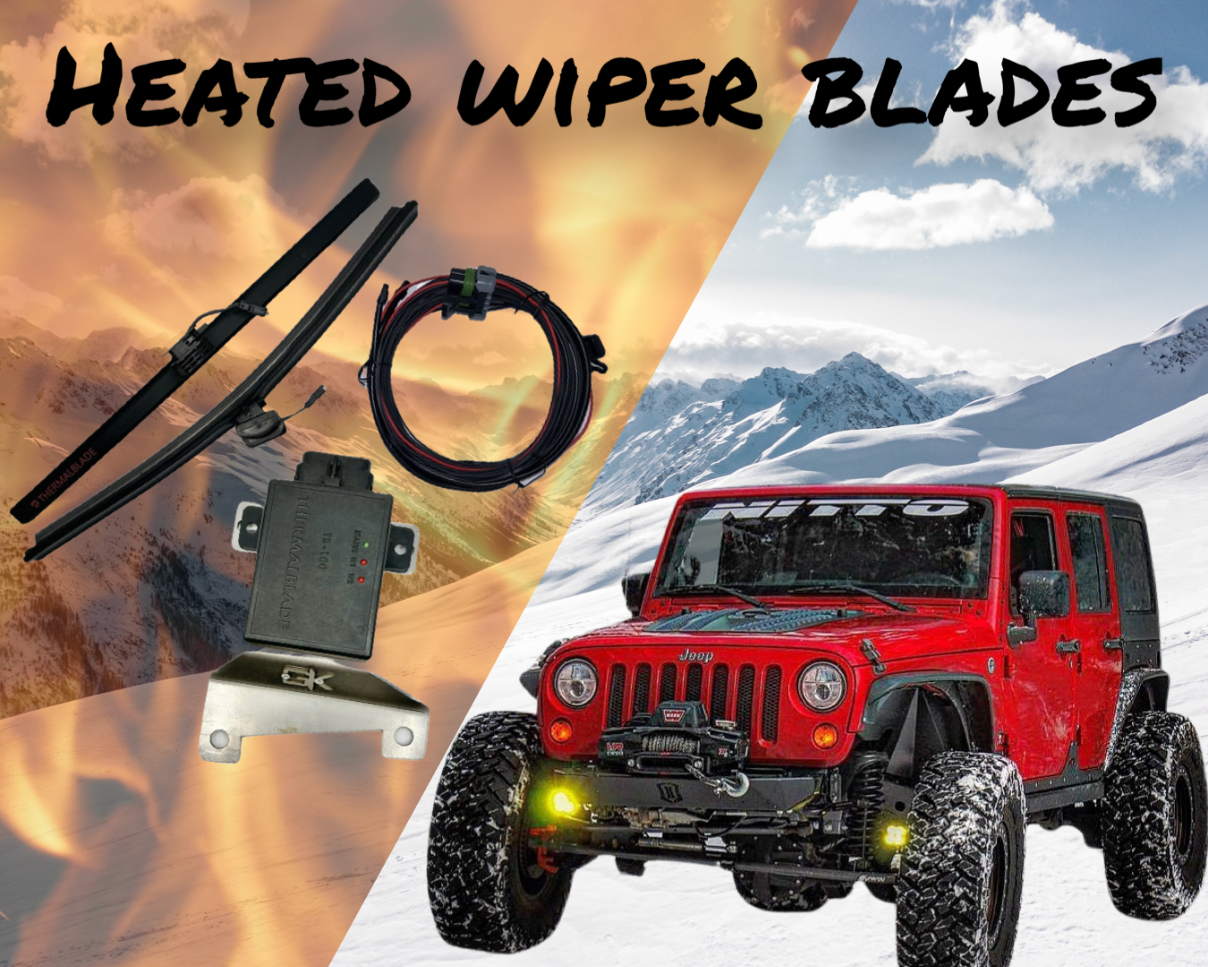 Heated Wiper Blades Kit for Jeep JK Wrangler