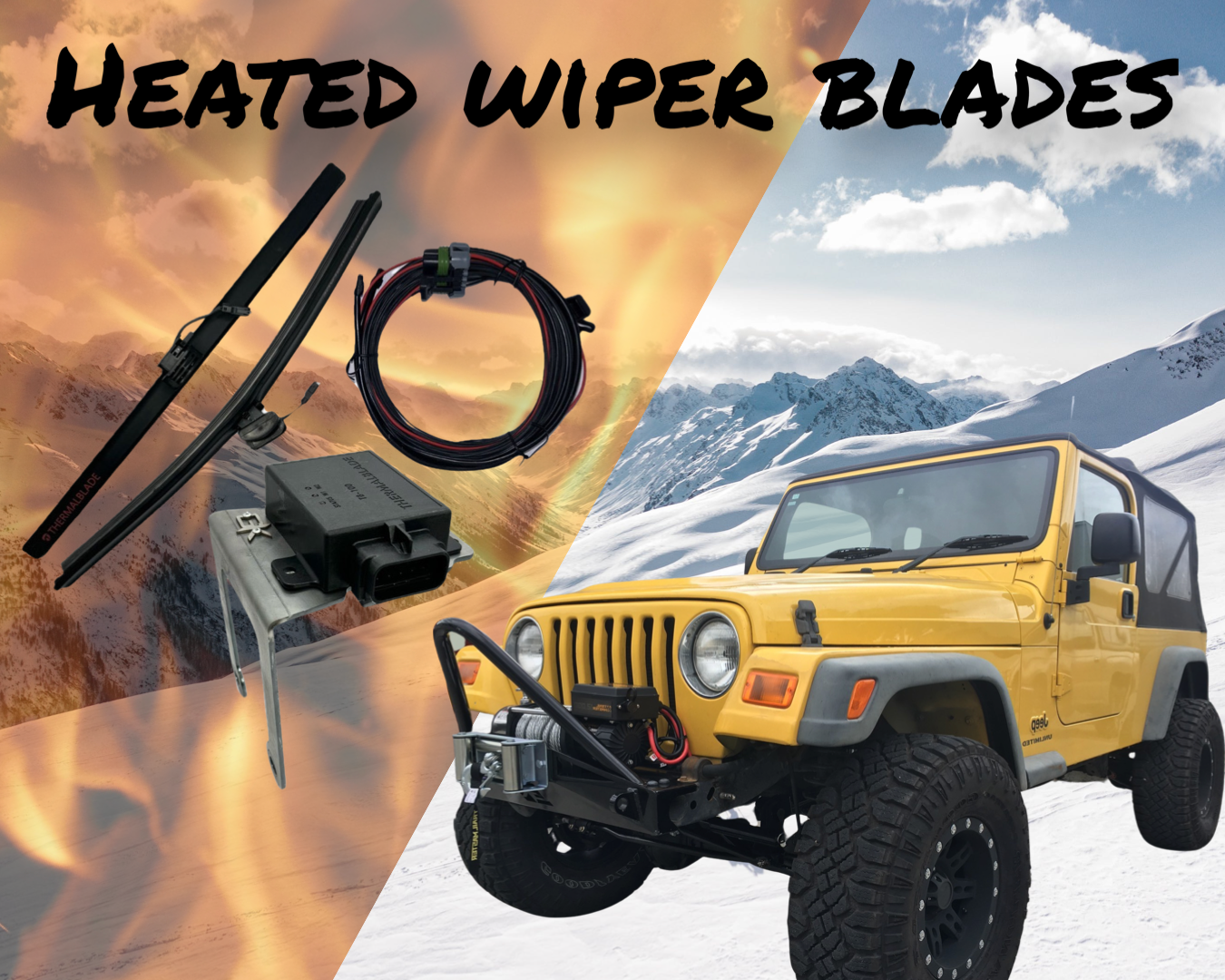 Heated Wiper Blades Kit for Jeep TJ Wrangler