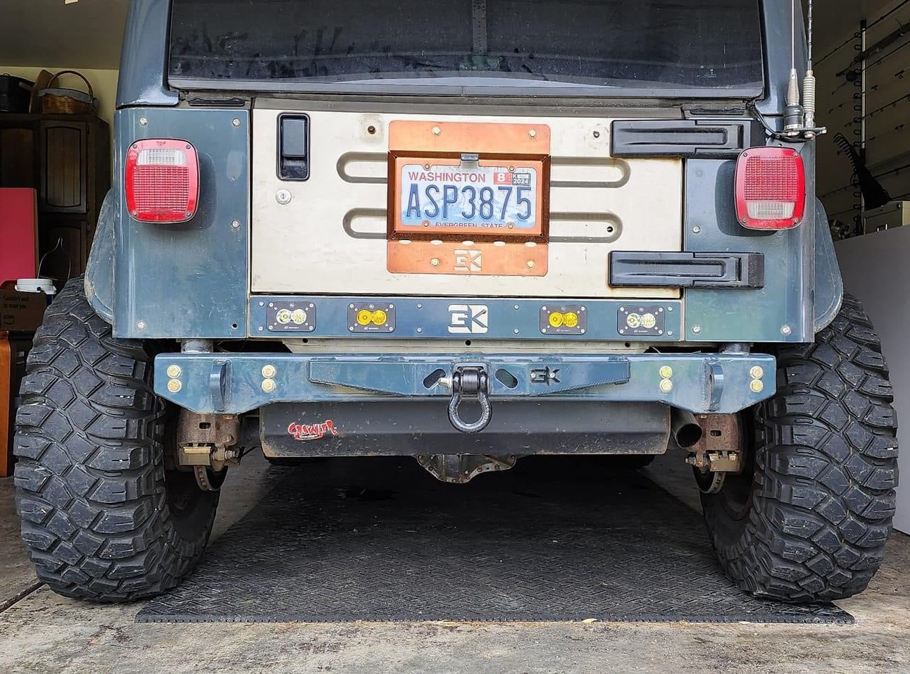 Baja S2 Rear Light Plate Mount for Jeep TJ Wrangler